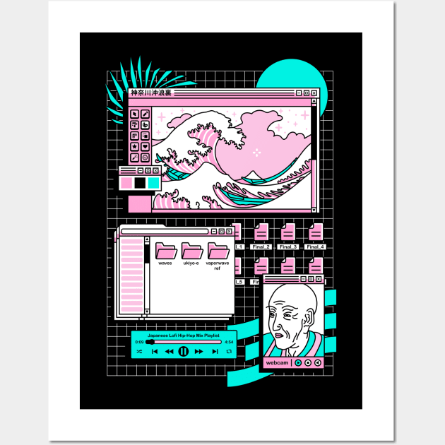 The Great vaporwave Wall Art by RedOni Clothing